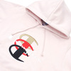 Supreme Champion Stacked C Hooded Sweatshirt LIGHT PINK画像