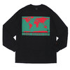 LQQK Studio WORLD MAP L/S T-SHIRT BLACK画像