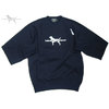 Labrador Retriever LOGO CREW navy画像