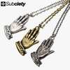 Subciety Praying Hands Metal Necklace 103-94068画像