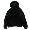 URBAN OUTFITTERS Faux Fur Hoodie Sweatshirt BLACK画像