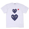 PLAY COMME des GARCONS LADY'S DOT TWO HEART TEE WHITE画像