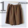 AURALEE LINEN GABARDINE EASY SHORTS A8SP04LG画像