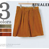 AURALEE WASHED CORDUROY WIDE SHORTS A8SP03NC画像