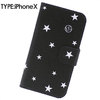 uniform experiment STAR FLIP iPhone X CASE BLACK画像