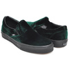 VANS CLASSIC SLIP-ON (VELVET) GREEN / BLACK VN0A38F7QU0画像