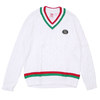 Supreme × LACOSTE Tennis Sweater WHITE画像
