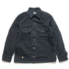 BURGUS PLUS Military Field Shirt Black × Black Denim BP14501-DE画像