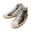 GOLDEN GOOSE SNEAKERS SLIDE -WHITE BLACK / LEOPARD PONY- G32MS595-S6画像
