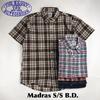 THE BAGGY 半袖 マドラスチェック シャツ画像