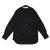 PLAY COMME des GARCONS MEN'S MINI RED HEART L/S SHIRT BLACK画像