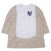 AWESOME BOY × ICHIRYU MADENEW YORK YANKEES REMAKE BASEBALL COAT WHITExBEIGE画像
