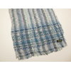 DAPPER'S Check Stole by V-FRAAS SAXE BLUE LOT1233画像
