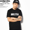 DOUBLE STEAL SIMPLE LINE LOGO WORK T-SHIRT -BLACK- 952-14020画像