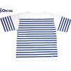 Orcival #6116 MEN'S S/S BOATNECK TEE white x blue画像