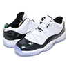 NIKE AIR JORDAN 11 RETRO LOW BG white/black-emerald rise 528896-145画像