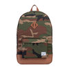 Herschel Supply Co HERITAGE BACKPACK Woodland Camo/Tan Synthetic Leather 10007-00032-OS画像