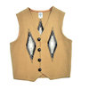 Ortega's REGULAR FRONT WOVEN VEST beige size 38画像