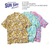 SUN SURF by MASKED MARVEL COTTON / LINEN CANVAS OPEN SHIRT "SURF SPOT" SS37920画像