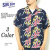 SUN SURF S/S RAYON HAWAIIAN SHIRT "CORAL HIBISCUS" SS37783画像