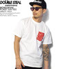 DOUBLE STEAL MONOGRAM POCKET S/S TEE -WHITE/RED- 982-14014画像