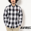 AVIREX COTTON×LINEN BLOCK CHECK WORK SHIRT 6185122画像
