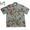 TWO PALMS HAWAIIAN ORCHID RAYON OVERDYED HAWAIIAN SHIRTS grey画像