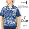 Duke Kahanamoku S/S COTTON OPEN SHIRT "INDIGO COCONUTS PALMS" DK37812画像