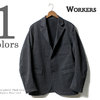 Workers Lounge Jacket, Cotton Serge, Grey画像