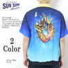 SUN SURF KEONI OF HAWAII S/S RAYON HAWAIIAN SHIRT "ILLUSION OF DELUSION" by DORA ISHIKAWA SS37933画像