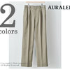 AURALEE WOOL KID MOHAIR GABARDINE WIDE SLACKS A8AP03MG画像