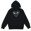 PLAY COMME des GARCONS MEN'S BLACK HEART HOODIE BLACK画像