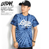LEFLAH SCRIPT LOGO TIE DYE T-SHIRT -BLUE-画像