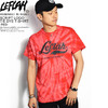LEFLAH SCRIPT LOGO TIE DYE T-SHIRT -RED-画像