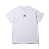 FILA × atmos Square LOGO embroidery T-Shirt WHITE FM9525-01画像