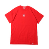 FILA × atmos Square LOGO embroidery T-Shirt RED FM9525-11画像