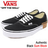 VANS Authentic Black Gum Block VN-0A38EMU57画像