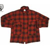 CORONA CS022-18-05 NAVY UTILITY PLAID COTTON JAC SHIRT/brown x red画像