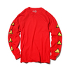 ATMOS LAB DANGER LOGO LS TEE  RED AL18F-PL01画像