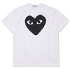PLAY COMME des GARCONS MEN'S BLACK HEART TEE WHITE画像