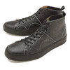 FRED PERRY × GEORGE COX CREEPER MID LEATHER BLACK B8289-102画像