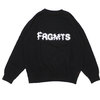 THE CONVENI × Fragment Design CREW NECK SWEAT BLACKxWHITE画像