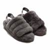 UGG W FLUFF YEAH SLIDE CHARCOAL 1095119-CHRC画像