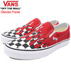 VANS CLASSIC SLIP-ON CHECKER FLAME R.RED/T.WHITE VN0A38F7RX5画像