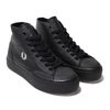 FRED PERRY HUGHES FLATFORM MID COATED CAN BLACK B4330W-102画像
