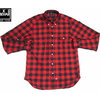 IKE BEHAR MF1501LB FREED0M FIT L/S B.D BUFFALO CHECK FLANNEL SHIRTS red x black画像