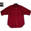 IKE BEHAR MF1501LB FREED0M FIT L/S B.D SMALL BUFFALO CHECK FLANNEL SHIRTS/red x black画像