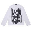 BLACK COMME des GARCONS BLACK ENGRAVING L/S TEE WHITE画像