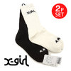 X-girl LOGO 2P MIDDLE SOCKS 5175055画像