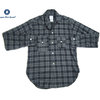 POST OVERALLS 2214 E-Z CRUZ PLAID FLANNEL SHIRT navy x grey画像